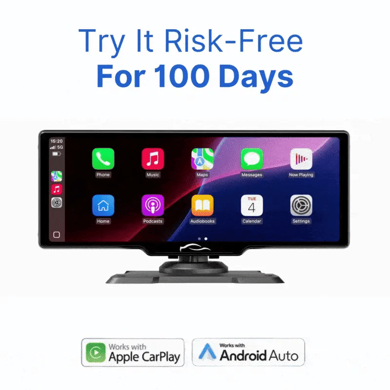 CarConnect Pro® - Pantalla Inteligente Inalámbrica 4K (Apple CarPlay & Android Auto)