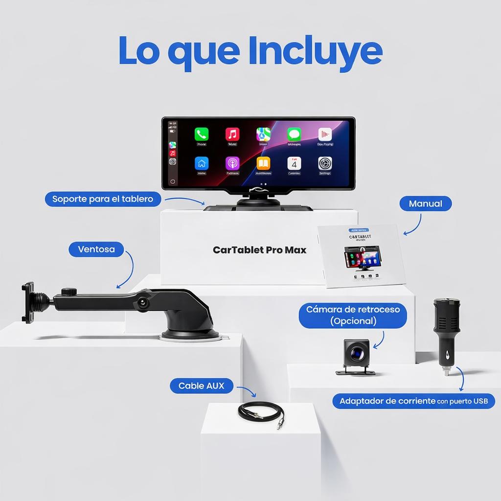CarConnect Pro® - Pantalla Inteligente Inalámbrica 4K (Apple CarPlay & Android Auto)