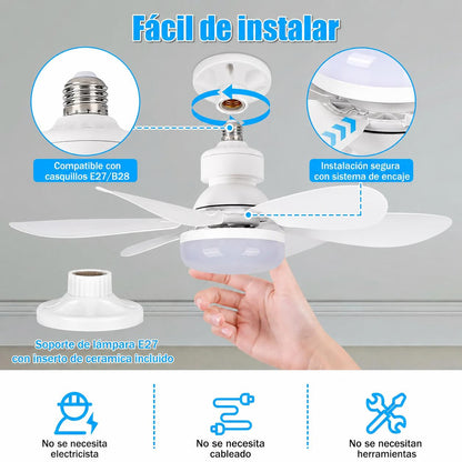 LuminAir® - Ventilador de Techo con Luz LED Ajustable