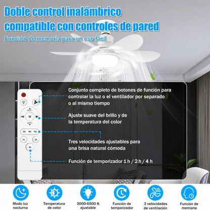 LuminAir® - Ventilador de Techo con Luz LED Ajustable