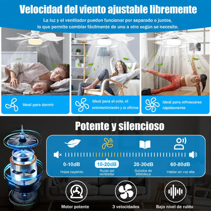 LuminAir® - Ventilador de Techo con Luz LED Ajustable
