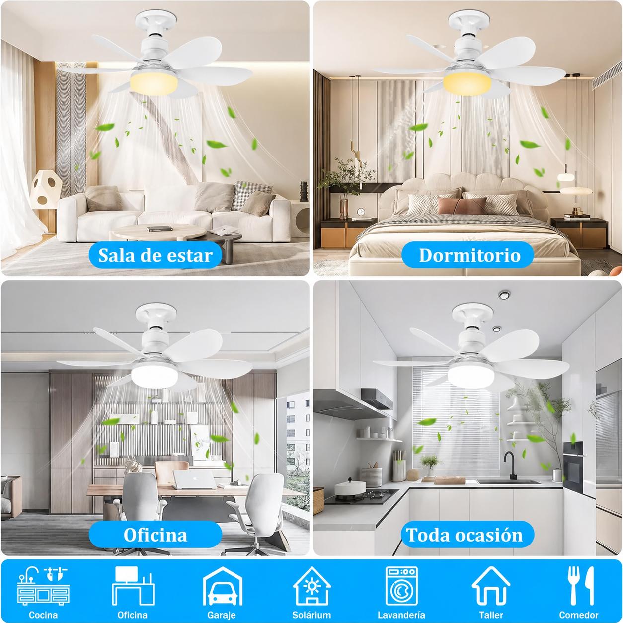 LuminAir® - Ventilador de Techo con Luz LED Ajustable